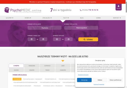 NZOZ PSYCHOMEDIC.PL KLINIKA PSYCHOLOGICZNO-PSYCHIATRYCZNA Michał Niewiński