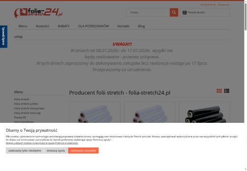 Obiegała Adam Firma Handlowo Usługowa „MEGAN” Handel Opakowaniami’